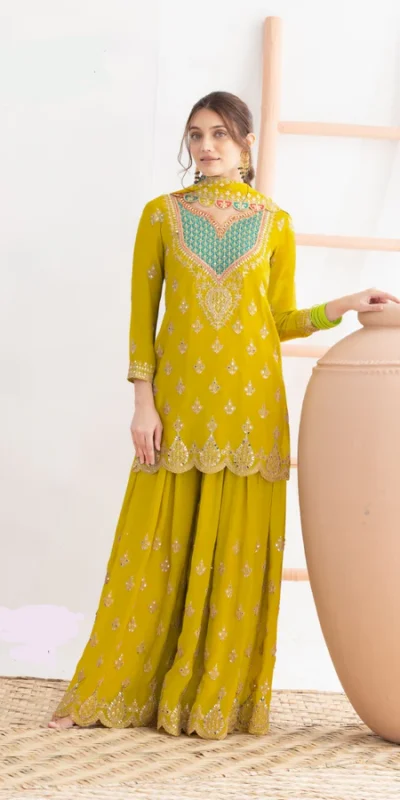 Aglow Green Chinon Embroider Work Salwar Suit | Jump Suits, Salwar suit, Casual Suits, Creative suits, Designer Suits, Palazzo Suits, Party Wear Suits, Patiala Suits, Straight Suits