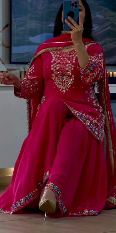 Angelic Pink Chinon Silk Embroider Work Salwar Suit | Jump Suits, Salwar suit, Casual Suits, Creative suits, Designer Suits, Palazzo Suits, Party Wear Suits, Patiala Suits, Straight Suits