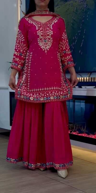 Angelic Pink Chinon Silk Embroider Work Salwar Suit | Jump Suits, Salwar suit, Casual Suits, Creative suits, Designer Suits, Palazzo Suits, Party Wear Suits, Patiala Suits, Straight Suits