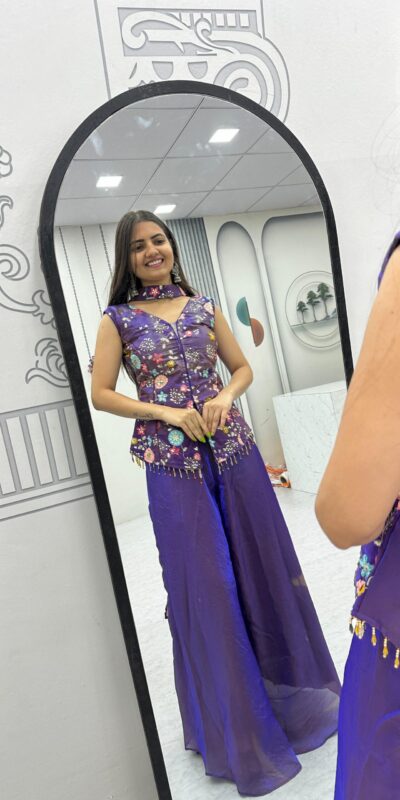 Angelic Purple Tissue Simmer Embroider Work Salwar Suit | Jump Suits, Salwar suit, Casual Suits, Creative suits, Designer Suits, Palazzo Suits, Party Wear Suits, Patiala Suits, Straight Suits