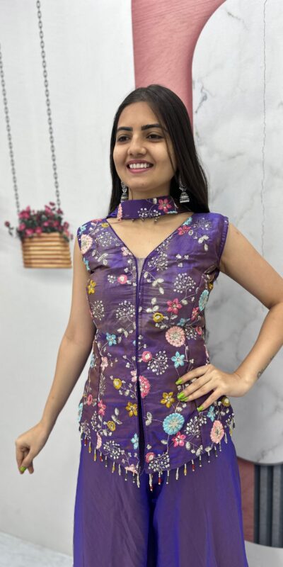 Angelic Purple Tissue Simmer Embroider Work Salwar Suit | Jump Suits, Salwar suit, Casual Suits, Creative suits, Designer Suits, Palazzo Suits, Party Wear Suits, Patiala Suits, Straight Suits