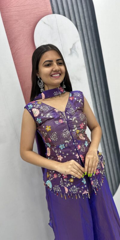 Angelic Purple Tissue Simmer Embroider Work Salwar Suit | Jump Suits, Salwar suit, Casual Suits, Creative suits, Designer Suits, Palazzo Suits, Party Wear Suits, Patiala Suits, Straight Suits