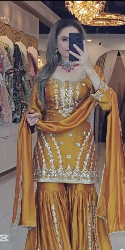 Angelic Yellow Chinon Silk Embroidery Work Salwar Suit | Jump Suits, Salwar suit, Casual Suits, Creative suits, Designer Suits, Palazzo Suits, Party Wear Suits, Patiala Suits, Straight Suits