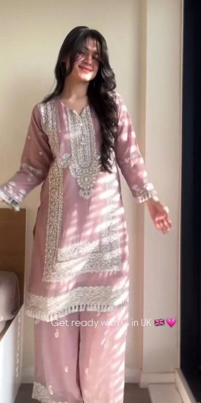 Baby Pink Fox Georgette Moti Work Salwar Suit | Jump Suits, Tops & Bottoms, Track Suits, Salwar suit, Casual Suits, Creative suits, Designer Suits, Palazzo Suits, Party Wear Suits, Patiala Suits, Straight Suits, Trendy Wear