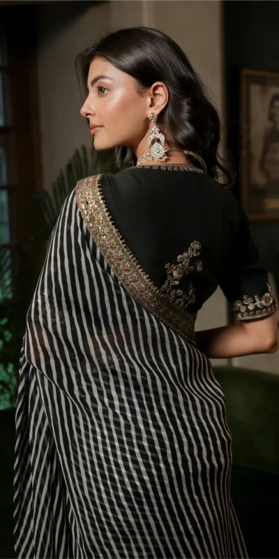 Black Faux Georgette Sequence Work Saree | Sarees, Bollywood Sarees, Creative Sarees, Designer Sarees, Embroidered Sarees, Ethnic Saree, Modern Digital sarees, Party Wear Sarees