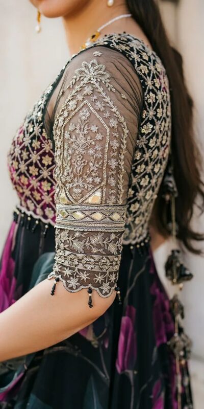 Black Foix Georgette with digital print Anarkali Gown | Gowns, Bollywood Gowns, Creative Gowns, Designer Gowns, Embroidered Gowns, Party Wear Gowns
