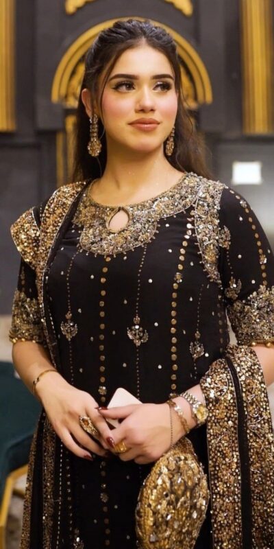 Black Foux Gorgette Lace Work Salwar Suit | Jump Suits, Tops & Bottoms, Track Suits, Salwar suit, Casual Suits, Creative suits, Designer Suits, Palazzo Suits, Party Wear Suits, Patiala Suits, Straight Suits, Trendy Wear