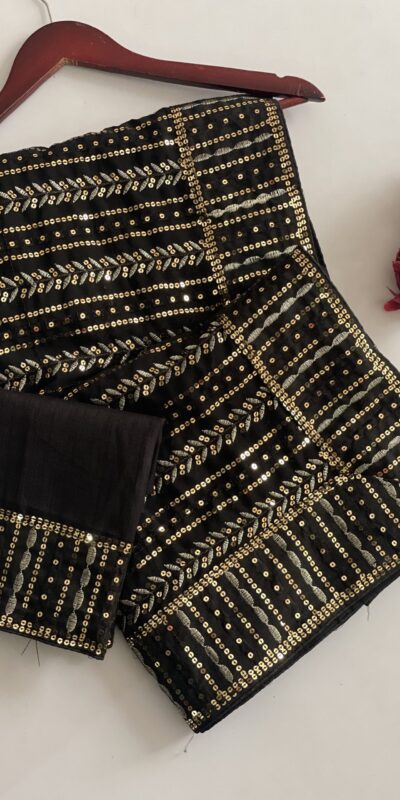 Black Georgette Embroidery Work Saree | Sarees, Bollywood Sarees, Creative Sarees, Designer Sarees, Embroidered Sarees, Ethnic Saree, Modern Digital sarees, Party Wear Sarees