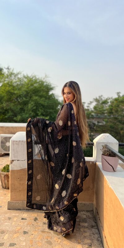 Black Georgette Sequence Lace Border Work Saree | Sarees, Bollywood Sarees, Creative Sarees, Designer Sarees, Embroidered Sarees, Ethnic Saree, Modern Digital sarees, Party Wear Sarees