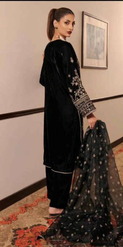 Black Korean Satin Silk Embroidery Work Salwar Suit | Jump Suits, Salwar suit, Casual Suits, Creative suits, Designer Suits, Palazzo Suits, Party Wear Suits, Patiala Suits, Straight Suits