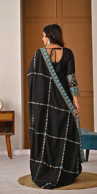 Black NC Vichitra Silk Embroidery Work Salwar Suit | Jump Suits, Salwar suit, Casual Suits, Creative suits, Designer Suits, Palazzo Suits, Party Wear Suits, Patiala Suits, Straight Suits