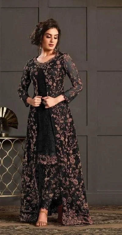 Black Net Stone Work Salwar Suit | Jump Suits, Salwar suit, Casual Suits, Creative suits, Designer Suits, Palazzo Suits, Party Wear Suits, Patiala Suits, Straight Suits