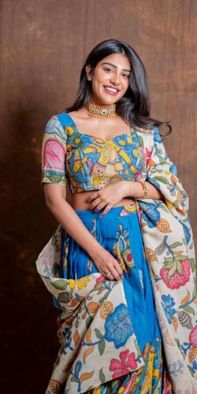 Blue Chent Crep Kalamkari Print Work Lehenga Choli | Lehenga, Bollywood Lehenga, Creative Lehenga, Designer Lehenga, Embroidered Lehenga, Party Wear Lehenga