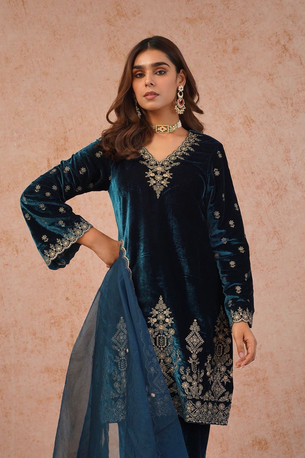 Blue Organza Embroidery Work Salwar Suit | Jump Suits, Salwar suit, Casual Suits, Creative suits, Designer Suits, Palazzo Suits, Party Wear Suits, Patiala Suits, Straight Suits