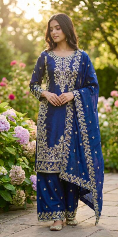 Blue Organza Silk With Sequence Work Salwar Suit | Jump Suits, Salwar suit, Casual Suits, Creative suits, Designer Suits, Palazzo Suits, Party Wear Suits, Patiala Suits, Straight Suits