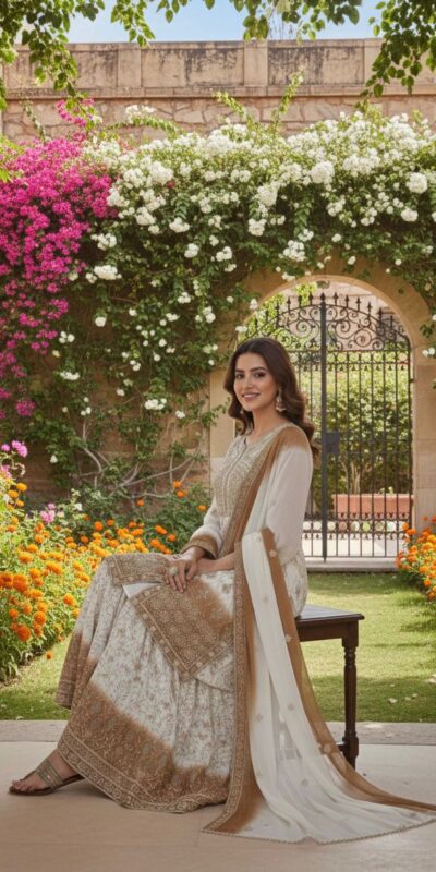 Brown Dual Star Georgette Embroider Work Salwar Suit | Jump Suits, Salwar suit, Casual Suits, Creative suits, Designer Suits, Palazzo Suits, Party Wear Suits, Patiala Suits, Straight Suits