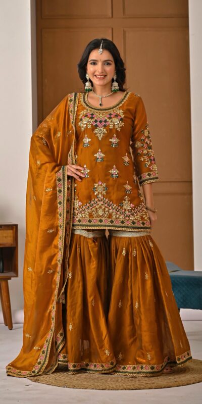 Brown Fandy Silk Embroidery Work Salwar Suit | Jump Suits, Salwar suit, Casual Suits, Creative suits, Designer Suits, Palazzo Suits, Party Wear Suits, Patiala Suits, Straight Suits