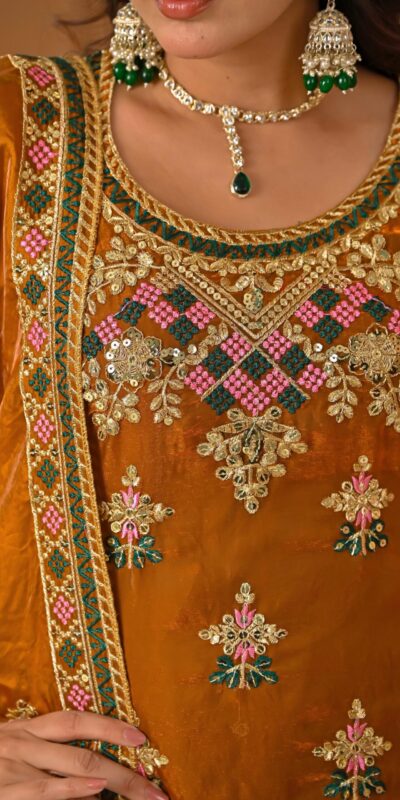 Brown Fandy Silk Embroidery Work Salwar Suit | Jump Suits, Salwar suit, Casual Suits, Creative suits, Designer Suits, Palazzo Suits, Party Wear Suits, Patiala Suits, Straight Suits