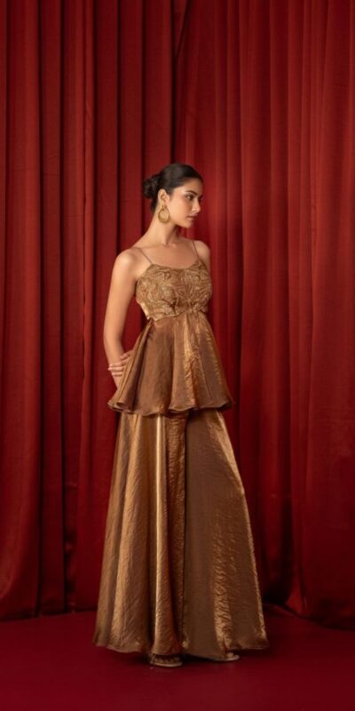 Brown Organza Silk Embroidery Work Salwar Suit | Jump Suits, Salwar suit, Casual Suits, Creative suits, Designer Suits, Palazzo Suits, Party Wear Suits, Patiala Suits, Straight Suits