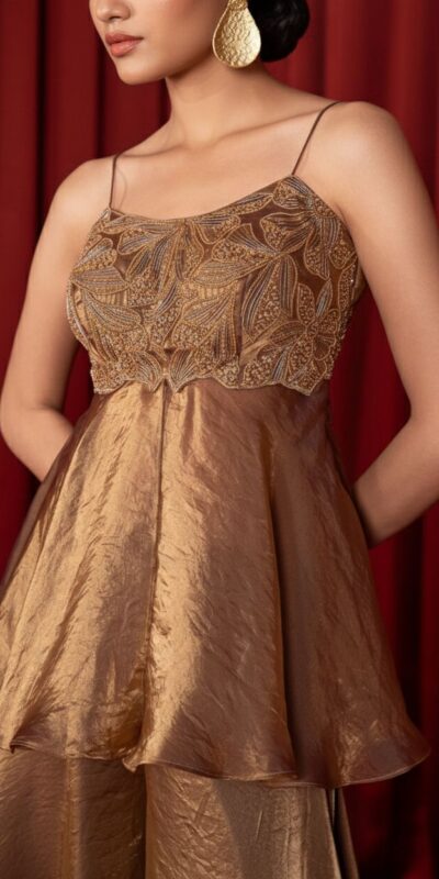 Brown Organza Silk Embroidery Work Salwar Suit | Jump Suits, Salwar suit, Casual Suits, Creative suits, Designer Suits, Palazzo Suits, Party Wear Suits, Patiala Suits, Straight Suits