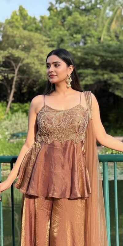 Brown Organza Silk Embroidery Work Salwar Suit | Jump Suits, Salwar suit, Casual Suits, Creative suits, Designer Suits, Palazzo Suits, Party Wear Suits, Patiala Suits, Straight Suits