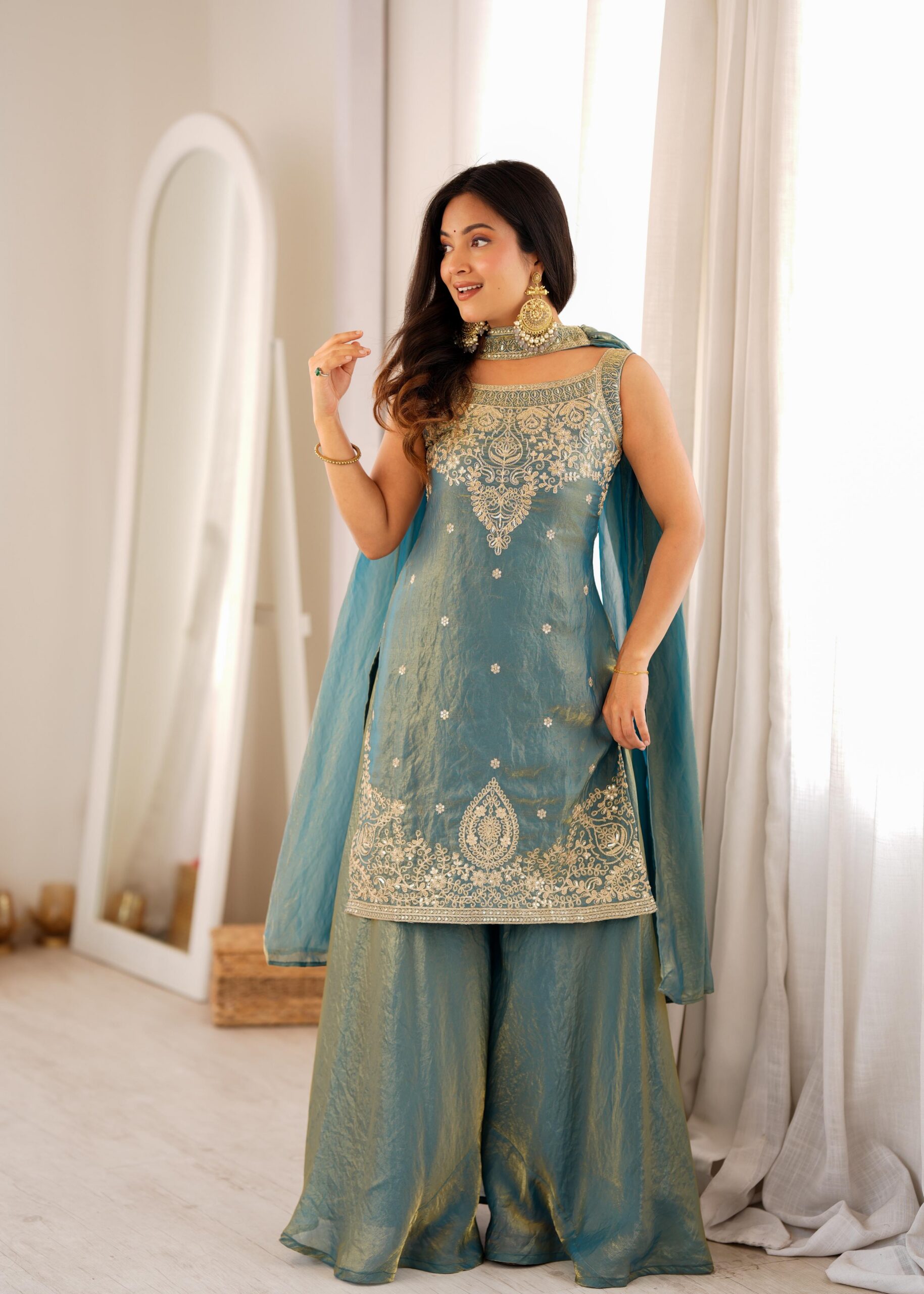 KB 306 Blue Fendy Silk Salwar Suit with Mirror Work & Embroidery Work. Best Price ₹1999. Delivery 4-6 Working Days. Shop now. | Jump Suits, Salwar suit, Casual Suits, Creative suits, Designer Suits, Palazzo Suits, Party Wear Suits, Patiala Suits, Straight Suits