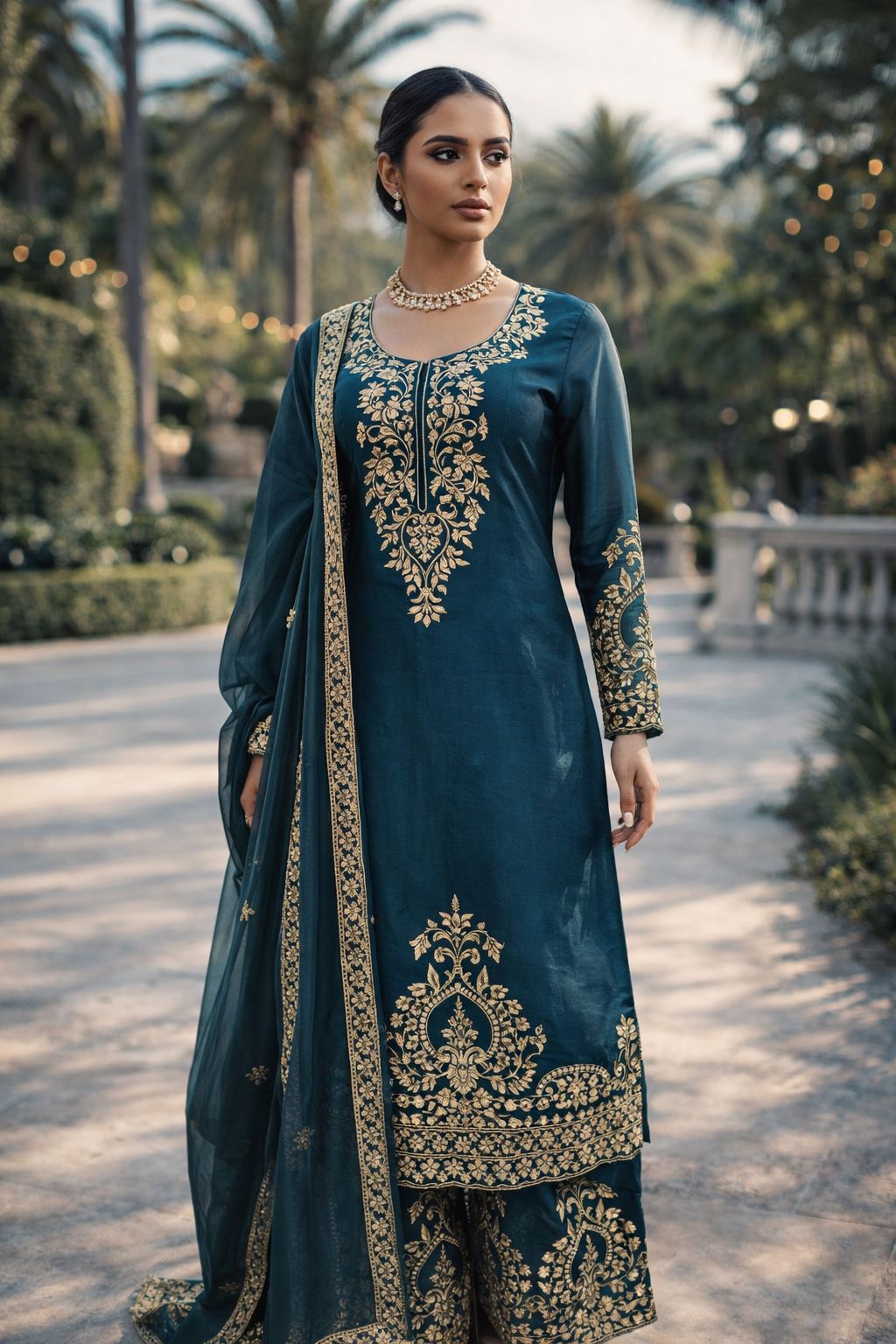 Classic Teal Blue Zimmy Silk Thread Work Salwar Suit | Jump Suits, Salwar suit, Casual Suits, Creative suits, Designer Suits, Palazzo Suits, Party Wear Suits, Patiala Suits, Straight Suits