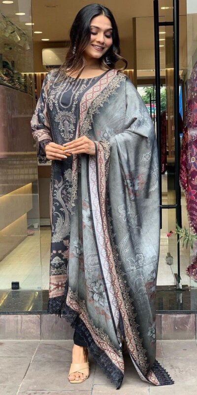 Elegant Black Maslin Digital Prints Salwar Suit | Jump Suits, Salwar suit, Casual Suits, Creative suits, Designer Suits, Palazzo Suits, Party Wear Suits, Patiala Suits, Straight Suits