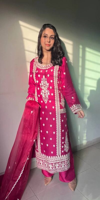 Graceful Pink Cotton Embroidery Work Salwar Suit | Jump Suits, Salwar suit, Casual Suits, Creative suits, Designer Suits, Palazzo Suits, Party Wear Suits, Patiala Suits, Straight Suits