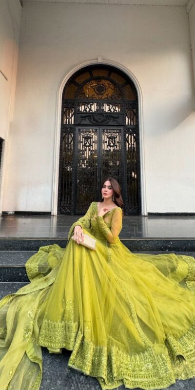 Green Butterfly Net Sequence Work Lehenga Choli | Lehenga, Bollywood Lehenga, Creative Lehenga, Designer Lehenga, Embroidered Lehenga, Party Wear Lehenga
