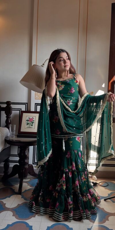 Green Faux Georgette Digital Print Work Salwar Suit | Jump Suits, Salwar suit, Casual Suits, Creative suits, Designer Suits, Palazzo Suits, Party Wear Suits, Patiala Suits, Straight Suits