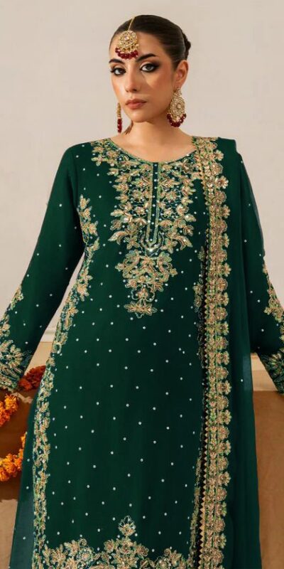 Green Faux Georgette Lace Work Salwar Suit | Jump Suits, Salwar suit, Casual Suits, Creative suits, Designer Suits, Palazzo Suits, Party Wear Suits, Patiala Suits, Straight Suits