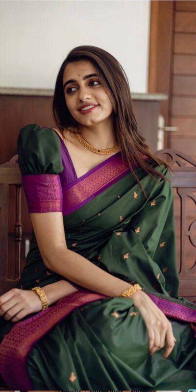 Green Lichi Silk Lace Work Border Saree | Sarees, Bollywood Sarees, Creative Sarees, Designer Sarees, Embroidered Sarees, Ethnic Saree, Modern Digital sarees, Party Wear Sarees