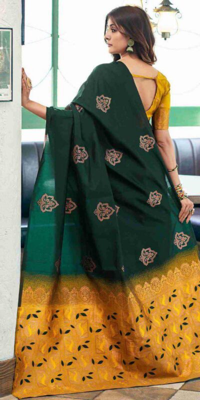Green Soft Lichi Silk Lace Border Work Saree | Sarees, Bollywood Sarees, Creative Sarees, Designer Sarees, Embroidered Sarees, Ethnic Saree, Modern Digital sarees, Party Wear Sarees