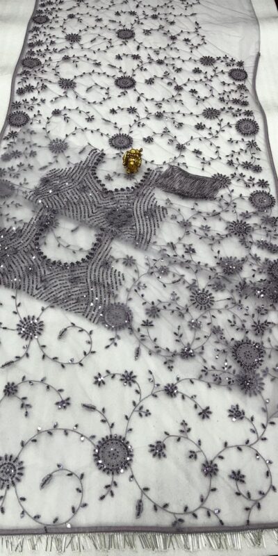 Grey Mono Net Embroidery Saree | Sarees, Bollywood Sarees, Creative Sarees, Designer Sarees, Embroidered Sarees, Ethnic Saree, Modern Digital sarees, Party Wear Sarees