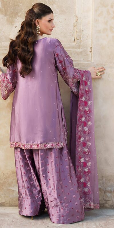 Lavender Chinnon Silk With Embroider Salwar Suit | Jump Suits, Salwar suit, Casual Suits, Creative suits, Designer Suits, Palazzo Suits, Party Wear Suits, Patiala Suits, Straight Suits