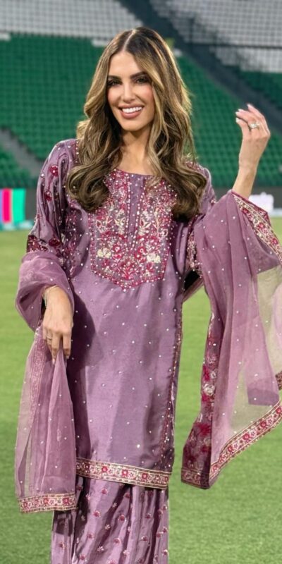 Lavender Chinnon Silk With Embroider Salwar Suit | Jump Suits, Salwar suit, Casual Suits, Creative suits, Designer Suits, Palazzo Suits, Party Wear Suits, Patiala Suits, Straight Suits