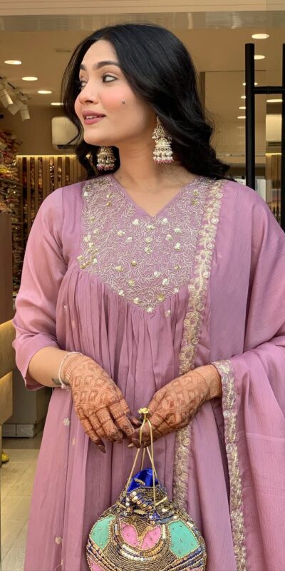 Lavender Cotton Silk Mirror Work Salwar Suit | Jump Suits, Salwar suit, Casual Suits, Creative suits, Designer Suits, Palazzo Suits, Party Wear Suits, Patiala Suits, Straight Suits