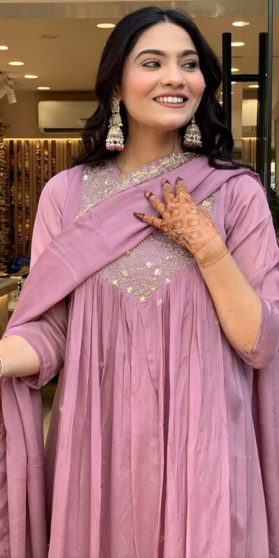 Lavender Cotton Silk Mirror Work Salwar Suit | Jump Suits, Salwar suit, Casual Suits, Creative suits, Designer Suits, Palazzo Suits, Party Wear Suits, Patiala Suits, Straight Suits