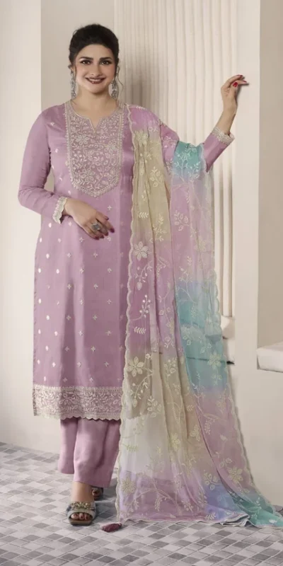 Lavender Vichitra Digital Print Embroidery Work Salwar Suit | Jump Suits, Salwar suit, Casual Suits, Creative suits, Designer Suits, Palazzo Suits, Party Wear Suits, Patiala Suits, Straight Suits