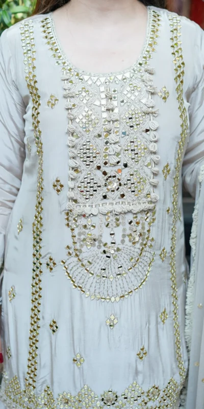 Light Grey Georgette With Sequence Work Salwar Suit | Jump Suits, Salwar suit, Casual Suits, Creative suits, Designer Suits, Palazzo Suits, Party Wear Suits, Patiala Suits, Straight Suits