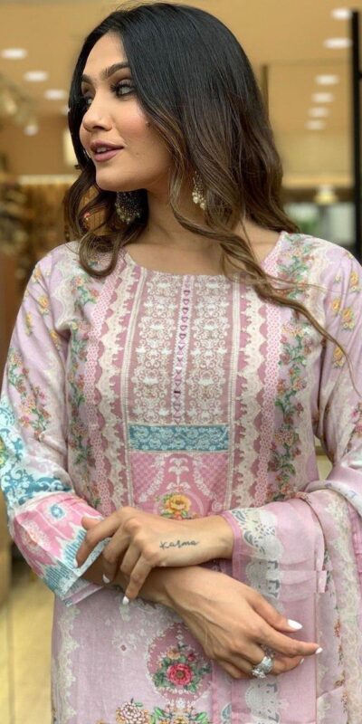 Light Pink Maslin Digital Printed Salwar Suit | Jump Suits, Salwar suit, Casual Suits, Creative suits, Designer Suits, Palazzo Suits, Party Wear Suits, Patiala Suits, Straight Suits