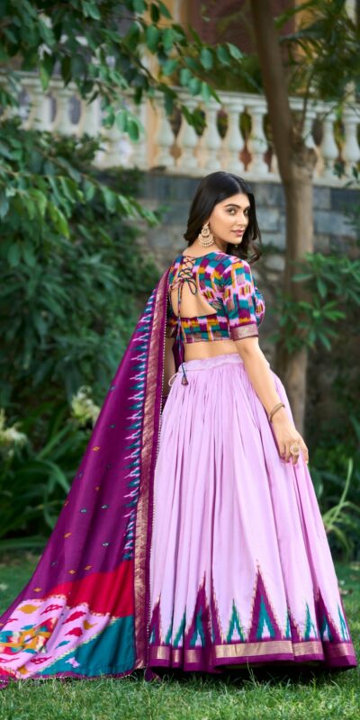 Light Pink Tasar Silk Lehenga Choli | Lehenga, Bollywood Lehenga, Creative Lehenga, Designer Lehenga, Embroidered Lehenga, Party Wear Lehenga