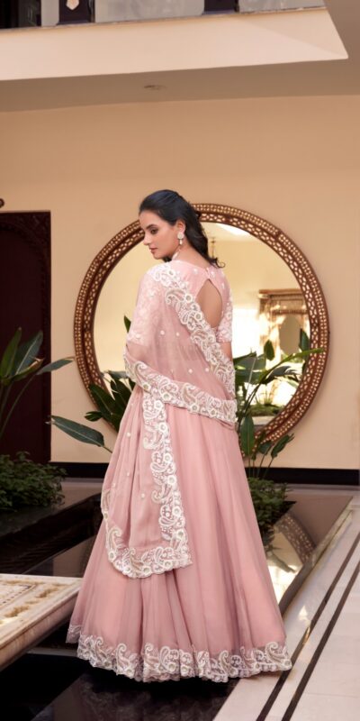 Light Pink Weone Silk Sequins Work Lehenga Choli | Lehenga, Bollywood Lehenga, Creative Lehenga, Designer Lehenga, Embroidered Lehenga, Party Wear Lehenga