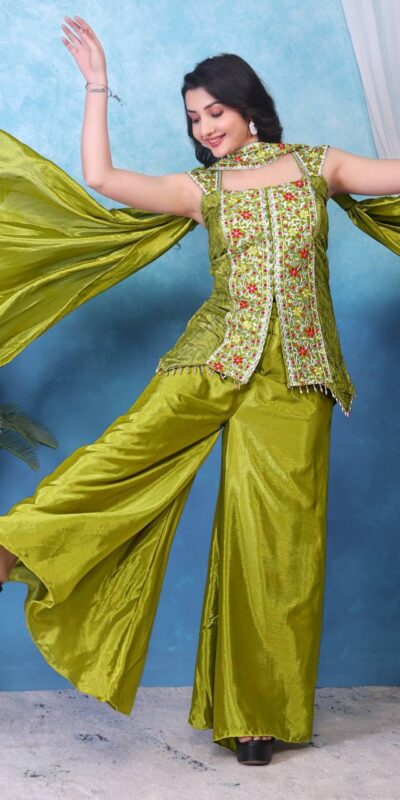 Lime Yellow Chinon With Sequins Work Salwar Suit | Jump Suits, Salwar suit, Casual Suits, Creative suits, Designer Suits, Palazzo Suits, Party Wear Suits, Patiala Suits, Straight Suits