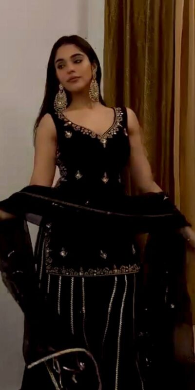 Lovely Black Viscose Velvet Embroider Work Salwar Suit | Jump Suits, Salwar suit, Casual Suits, Creative suits, Designer Suits, Palazzo Suits, Party Wear Suits, Patiala Suits, Straight Suits