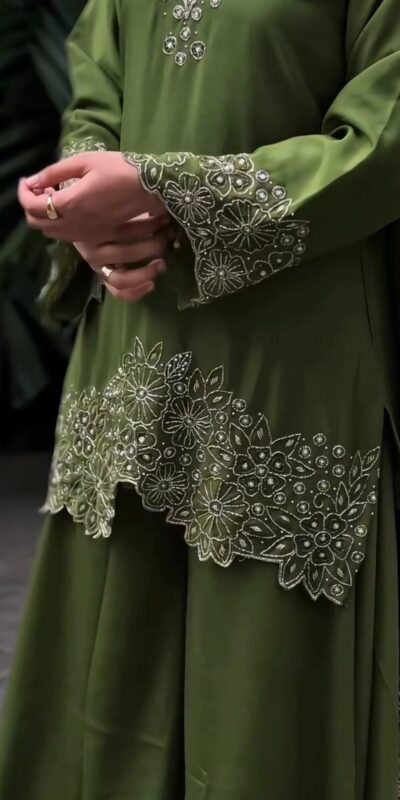 Mahendi Chinon Silk Embroidery Lace Work Salwar Suit | Jump Suits, Salwar suit, Casual Suits, Creative suits, Designer Suits, Palazzo Suits, Party Wear Suits, Patiala Suits, Straight Suits