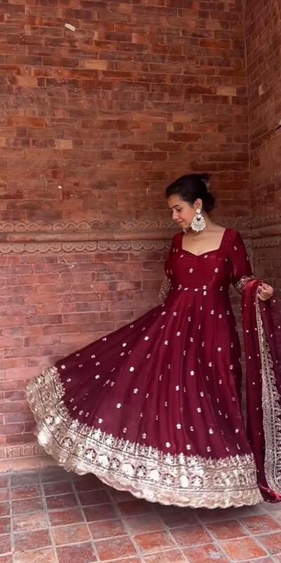Maroon Fendy Silk Embroidery Work Salwar Suit | Jump Suits, Salwar suit, Casual Suits, Creative suits, Designer Suits, Palazzo Suits, Party Wear Suits, Patiala Suits, Straight Suits