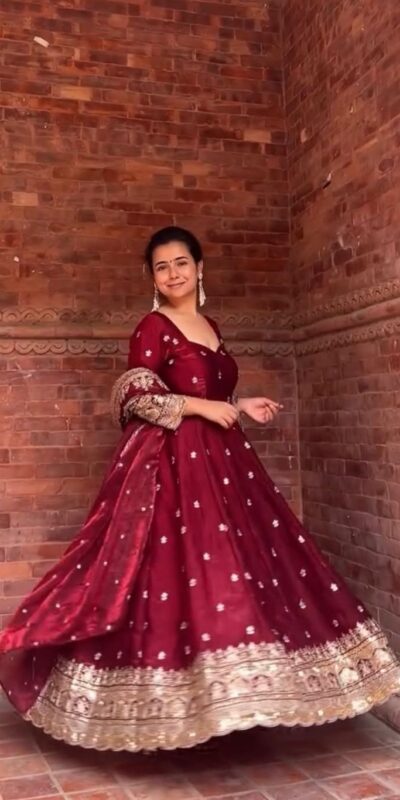 Maroon Fendy Silk Embroidery Work Salwar Suit | Jump Suits, Salwar suit, Casual Suits, Creative suits, Designer Suits, Palazzo Suits, Party Wear Suits, Patiala Suits, Straight Suits
