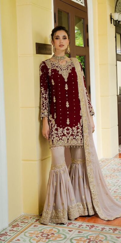 Maroon Fox Georgette With Embroidery Work Salwar Suit | Jump Suits, Salwar suit, Casual Suits, Creative suits, Designer Suits, Palazzo Suits, Party Wear Suits, Patiala Suits, Straight Suits